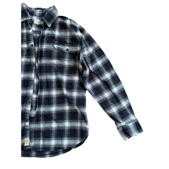 METALLICA Damaged Justice 90s Upcycled Retro Vintage Plaid Flannel Shirt Men’s L - Picture 5 of 9